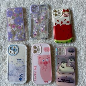 iPhone 12 Pro Decorative Phone Case Set - Multicolor